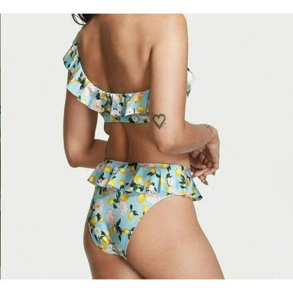 Victoria's Secret Blue Floral Bikini. Bottom Only - Picture 5 of 5